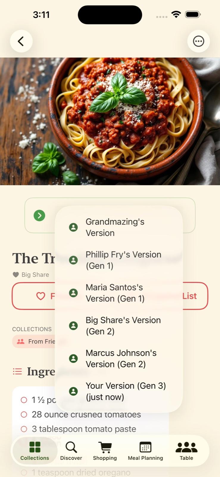 Lineage view