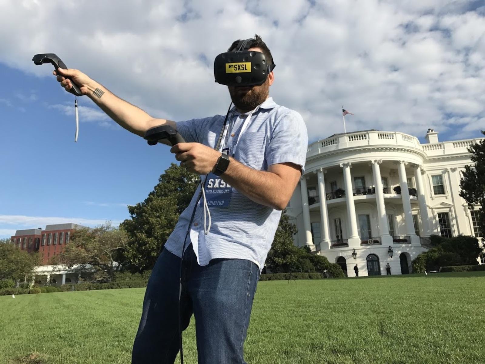 Painting in Tilt Brush at the White House South by South Lawn